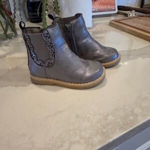 Toddler Girls Metallic Dark Grey Chelsea Boots